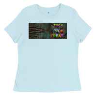 Baby Blue trick rawr treat 15 oz mug Ladies Tee - BundleAndBundleShop
