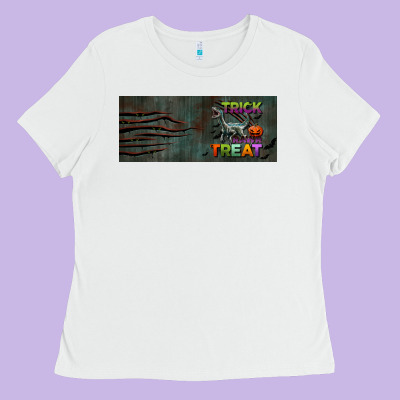 Trick Rawr Treat 15 Oz Mug Ladies Tee Designed By Bundleandbundleshop
