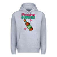 Heather Grey Drinking Buddies Premium Hoodie - Jasminsmagicworld