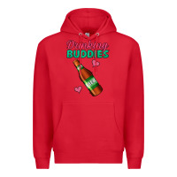 Red Drinking Buddies Premium Hoodie - Jasminsmagicworld