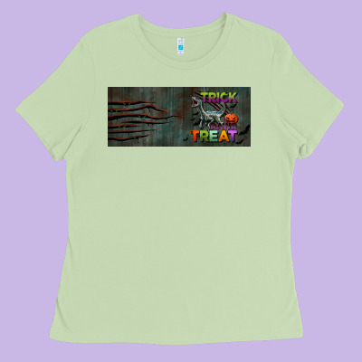 Trick Rawr Treat 15 Oz Mug Ladies Tee Designed By Bundleandbundleshop