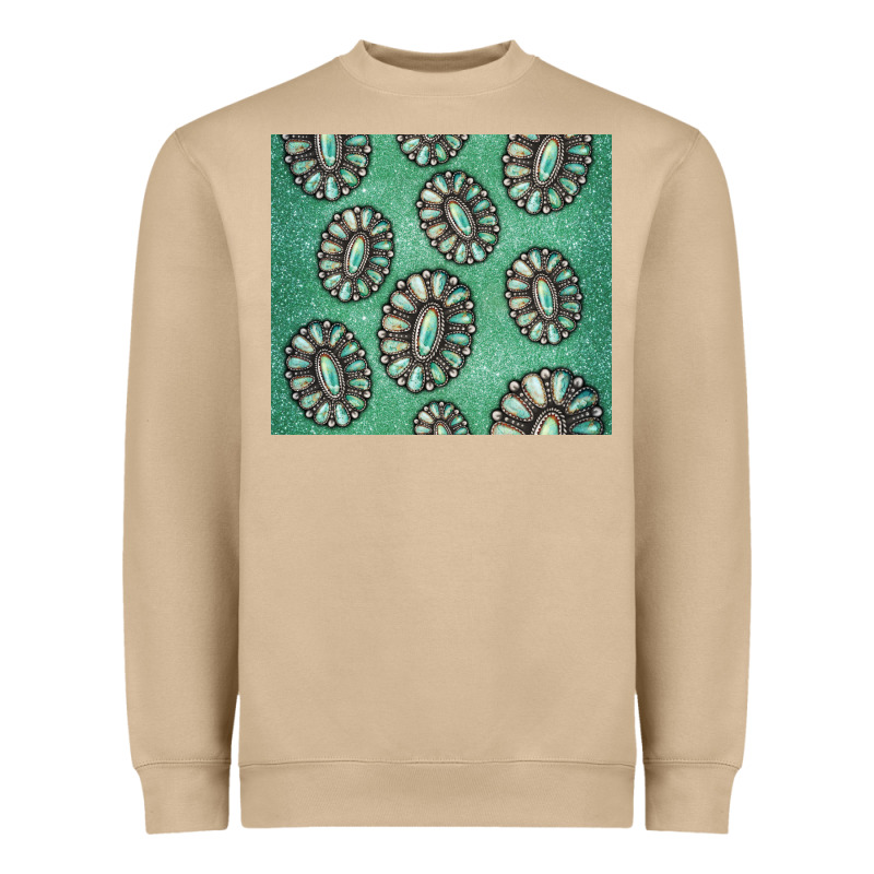 Turquoise Gemstone Glitter Heavyweight Sweatshirt by Jasminsmagicworld | Teevron