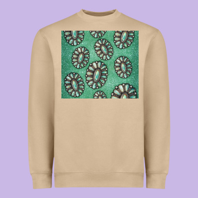 Turquoise Gemstone Glitter Heavyweight Sweatshirt Designed By Jasminsmagicworld