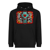 Black Christmas cross with background Heavyweight Hoodie - Jasminsmagicworld