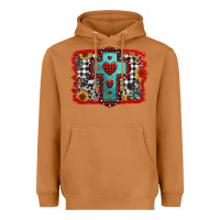 Meerkat Christmas cross with background Heavyweight Hoodie - Jasminsmagicworld