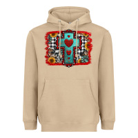 Mushroom Christmas cross with background Heavyweight Hoodie - Jasminsmagicworld