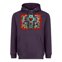 Plum Christmas cross with background Heavyweight Hoodie - Jasminsmagicworld