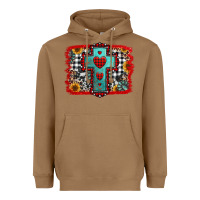 Toasted Coconut Christmas cross with background Heavyweight Hoodie - Jasminsmagicworld