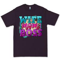 Plum Wife mom boss Mother's Day Premium Tee - FaDigitalArtStudio