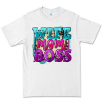 White Wife mom boss Mother's Day Premium Tee - FaDigitalArtStudio