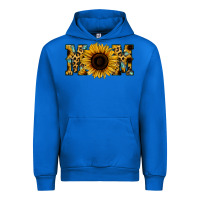 Cobalt Sunflower Leopard Mom Urban Hoodie - Jasminsmagicworld