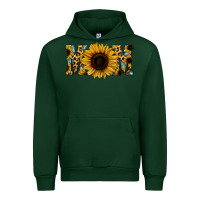 Forest Green Sunflower Leopard Mom Urban Hoodie - Jasminsmagicworld