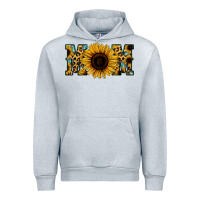 Heather Grey Sunflower Leopard Mom Urban Hoodie - Jasminsmagicworld