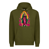 Army Green our lady of guadalupe Premium Hoodie - Artiststas