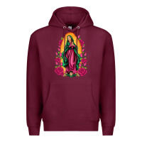 Burgundy our lady of guadalupe Premium Hoodie - Artiststas