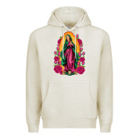 Oatmeal Heather our lady of guadalupe Premium Hoodie - Artiststas