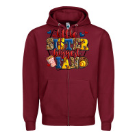 Burgundy little sister biggest fan softball Zipper Hoodie - Jasminsmagicworld