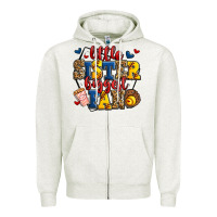 Little Sister Biggest Fan Softball Zipper Hoodie | Teevron