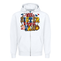 White little sister biggest fan softball Zipper Hoodie - Jasminsmagicworld