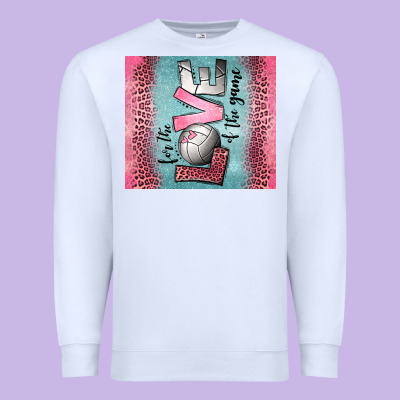 For The Love Of The Game Volleyball Premium Sweatshirt Designed By Jasminsmagicworld