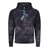 Cloud Black Louisiana Heron Vintage Hoodie - LillyAllenDesigns