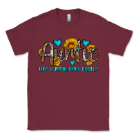 Burgundy auntie like a mom only cooler Classic Tee - OliviaCreatesArt