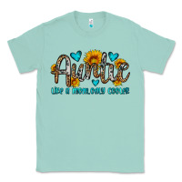 Seafoam auntie like a mom only cooler Classic Tee - OliviaCreatesArt