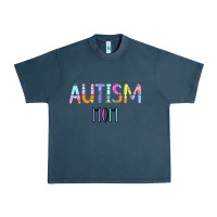 Midnight Navy Titi Pretty Art Autism Mom Urban Heavy Tee - CowhideDigitalArt