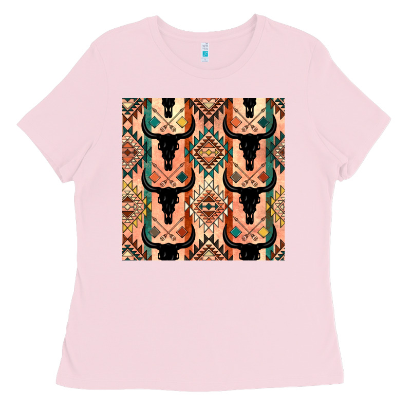 Native American Aztec Seamless Pattern 4 Ladies Tee by BundleAndBundleShop | Teevron