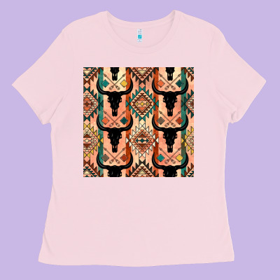 Native American Aztec Seamless Pattern 4 Ladies Tee Designed By Bundleandbundleshop