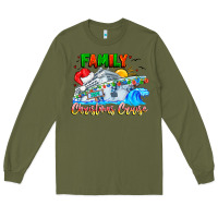 Army Green family 2024 christmas cruise Long Sleeve Tee - CowhideDigitalArt