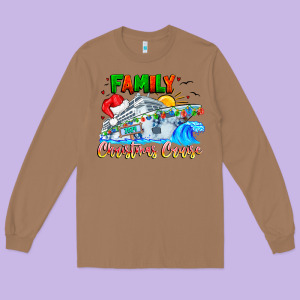 Family 2024 Christmas Cruise Long Sleeve Tee Designed By Cowhidedigitalart