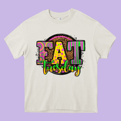 Mardi Gras Fat Tuesday Heavy Core Tee Designed By Oliviacreatesart