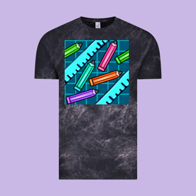 School Pencil Seamless Pattern Vintage Tee Designed By Bundleandbundleshop