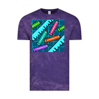 Cloud Purple school pencil seamless pattern Vintage Tee - BundleAndBundleShop