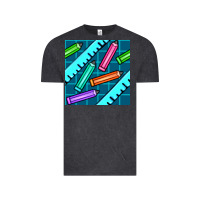 Vintage Black school pencil seamless pattern Vintage Tee - BundleAndBundleShop