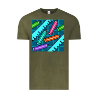 Vintage Olive school pencil seamless pattern Vintage Tee - BundleAndBundleShop
