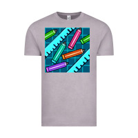 Vintage Zinc school pencil seamless pattern Vintage Tee - BundleAndBundleShop