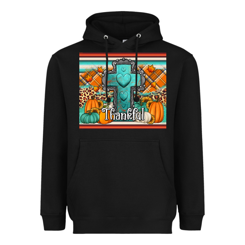 Fall Thankfull Cross Heavyweight Hoodie by Jasminsmagicworld | Teevron