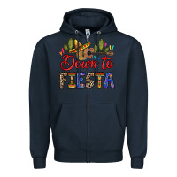 Navy Down to fiesta Zipper Hoodie - RanaPortraitStore