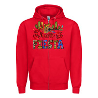 Red Down to fiesta Zipper Hoodie - RanaPortraitStore
