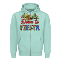 Seafoam Down to fiesta Zipper Hoodie - RanaPortraitStore