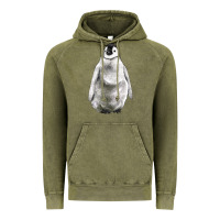 Vintage Olive baby penguin Vintage Hoodie - LillyAllenDesigns