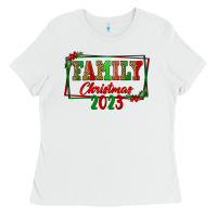 White Family Christmas 2023 Ladies Tee - FaDigitalArtStudio