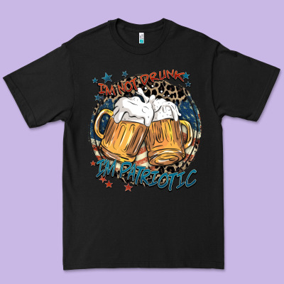 I'm Not Drunk I'm Patriotic Premium Tee Designed By Fadigitalartstudio