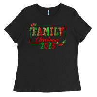 Black Family Christmas 2023 Ladies Tee - FaDigitalArtStudio