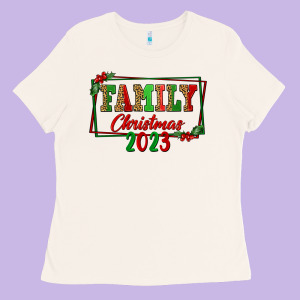 Family Christmas 2023 Ladies Tee Designed By Fadigitalartstudio