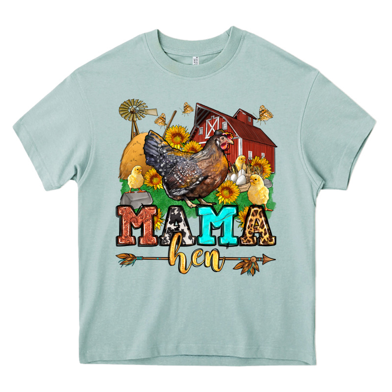 Mama Hen Western Olivia Heavy Core Tee by OliviaCreatesArt | Teevron