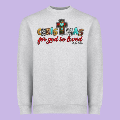Christmas For God So Loved John 3 16 Heavyweight Sweatshirt Designed By Jasminsmagicworld