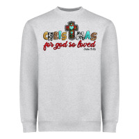 Heather Grey christmas for god so loved john 3 16 Heavyweight Sweatshirt - Jasminsmagicworld